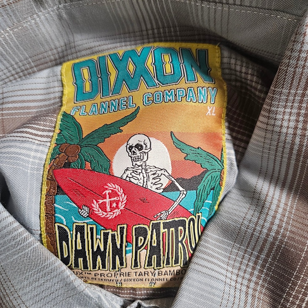Dixxon Flannel Co. Dawn Patrol Bamboo Plaid Snap Shirt XL Work Western NWT - Picture 3 of 6
